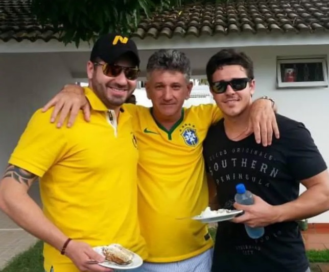 Juvenal Entringer e os filhos dele, Guilherme Venturini Entringer e Lucas Venturini Entringer . Foto: Arquivo pessoal