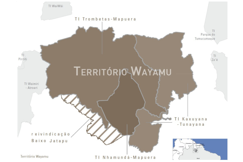 Mapa: Plano de Gestão Territorial e Ambiental do Território Wayamu