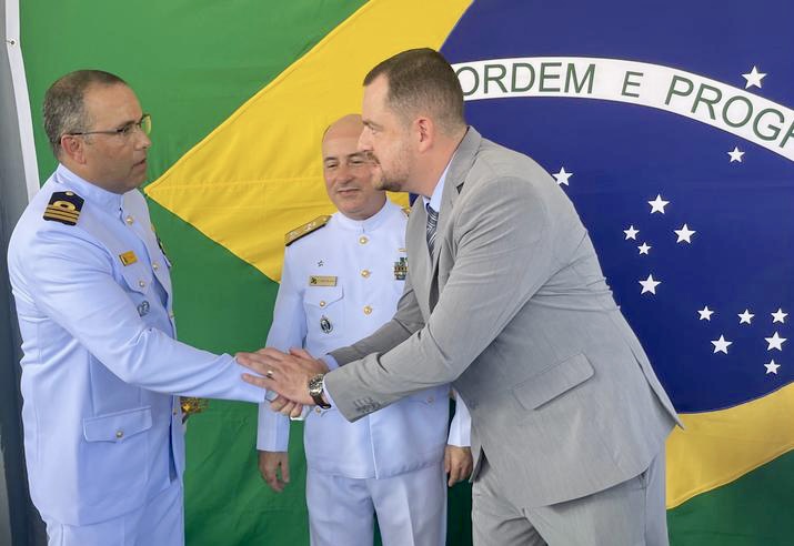 Gerente de Operações Porto MRN Paulo Maretti e Capitão de Fragata Oziel Maçal de Aguiar